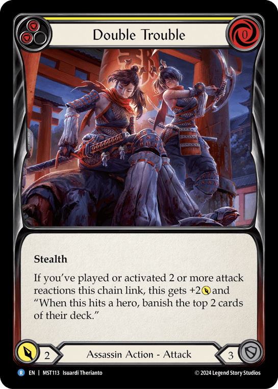 Double Trouble (Yellow) — Part the Mistveil Flesh and Blood card by Isuardi Therianto