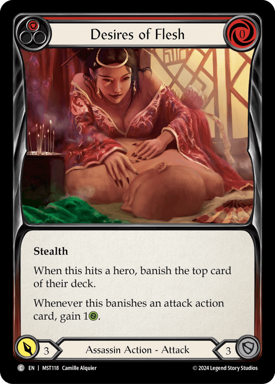 Desires of Flesh (Red) — Part the Mistveil Flesh and Blood card by Camille Alquier