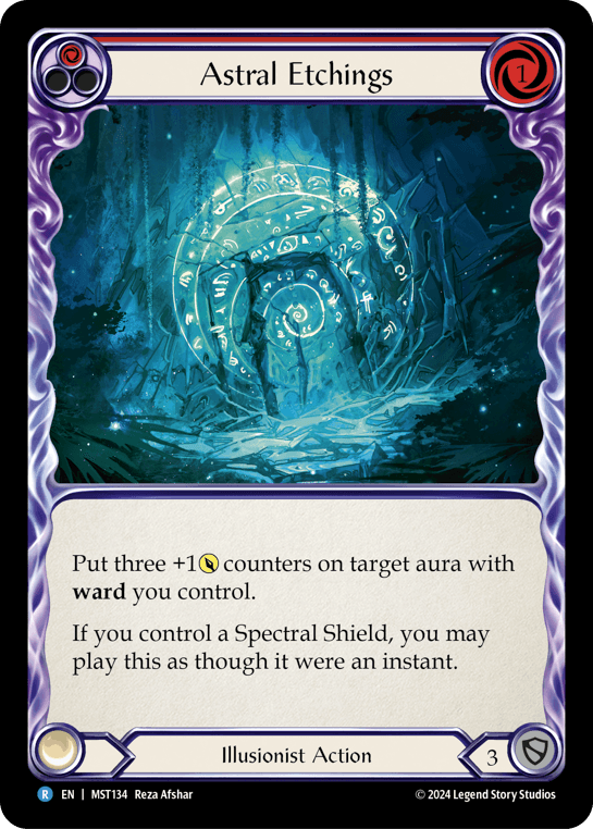 Astral Etchings (Red) — Part the Mistveil Flesh and Blood card by Reza Afshar