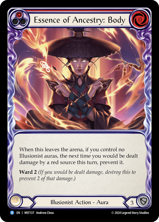 Essence of Ancestry: Body — Part the Mistveil Flesh and Blood card by Andrew Chou