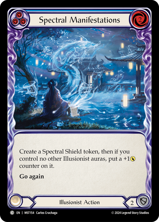 Spectral Manifestations (Blue) — Part the Mistveil Flesh and Blood card by Carlos Cruchaga