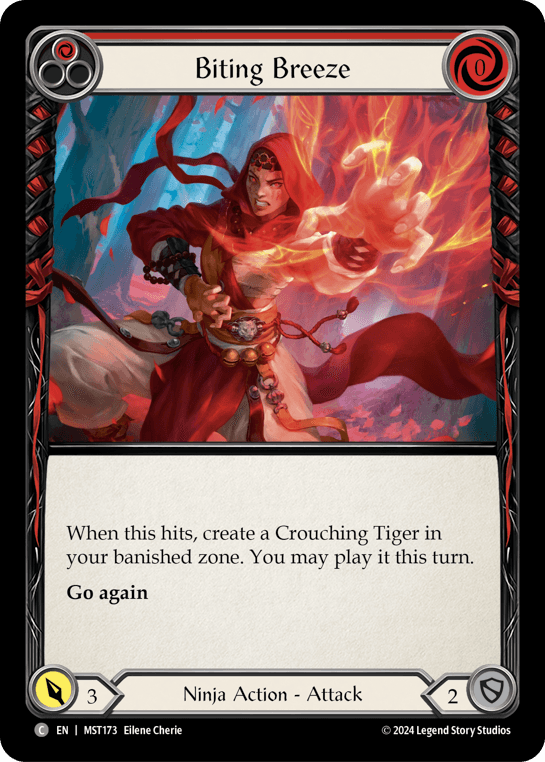 Biting Breeze (Red) — Part the Mistveil Flesh and Blood card by Eilene Cherie