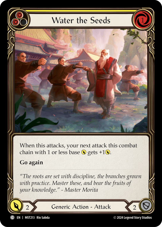 Water the Seeds (Yellow) — Part the Mistveil Flesh and Blood card by Rio Sabda