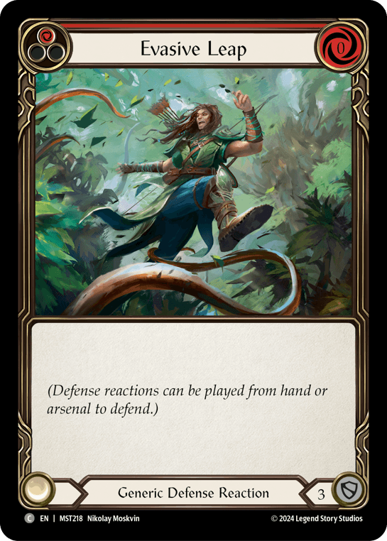 Evasive Leap (Red) — Part the Mistveil Flesh and Blood card by Nikolay Moskvin
