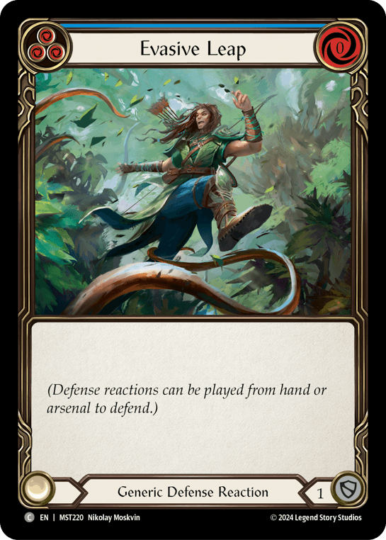 Evasive Leap (Blue) — Part the Mistveil Flesh and Blood card by Nikolay Moskvin