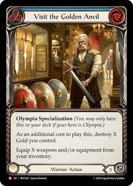 Visit the Golden Anvil — Part the Mistveil Flesh and Blood card by Simon Dominic