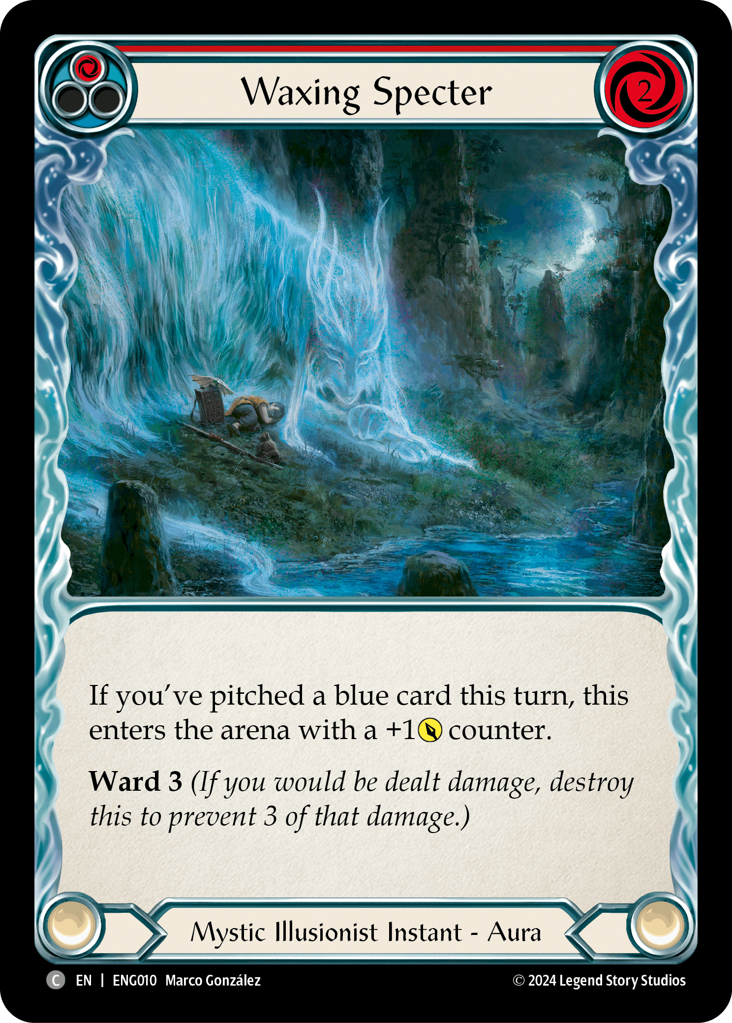 Waxing Specter — ENG Flesh and Blood card by Marco González