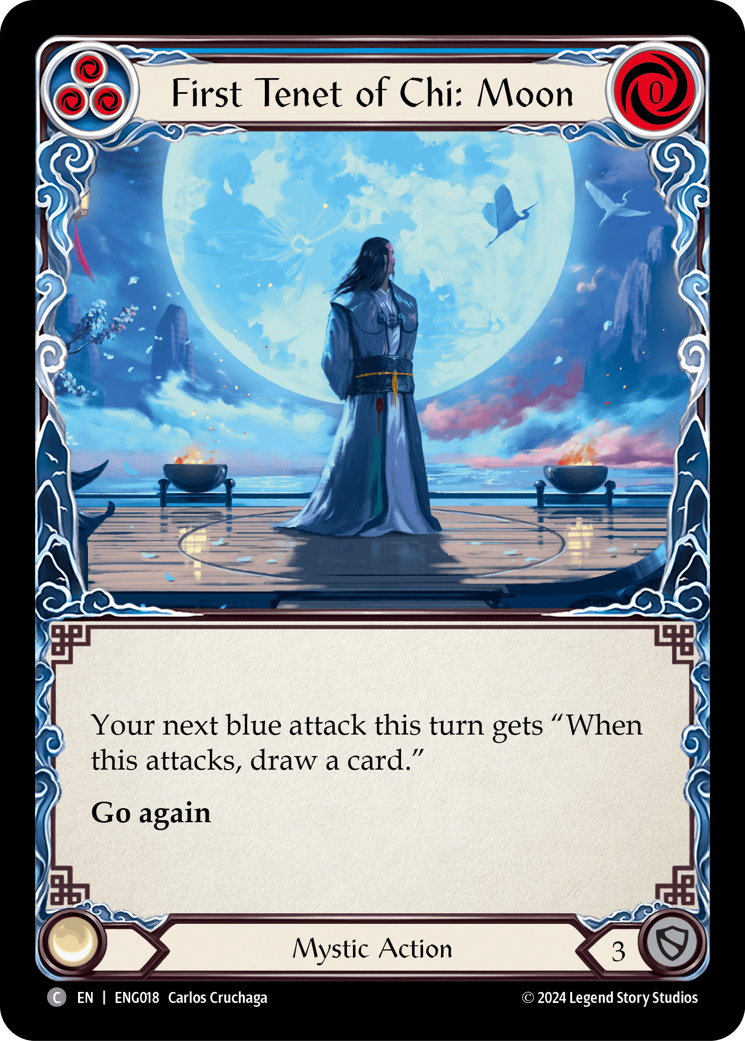 First Tenet of Chi: Moon — Blitz Deck: Part the Mistveil - Enigma Flesh and Blood card by Carlos Cruchaga