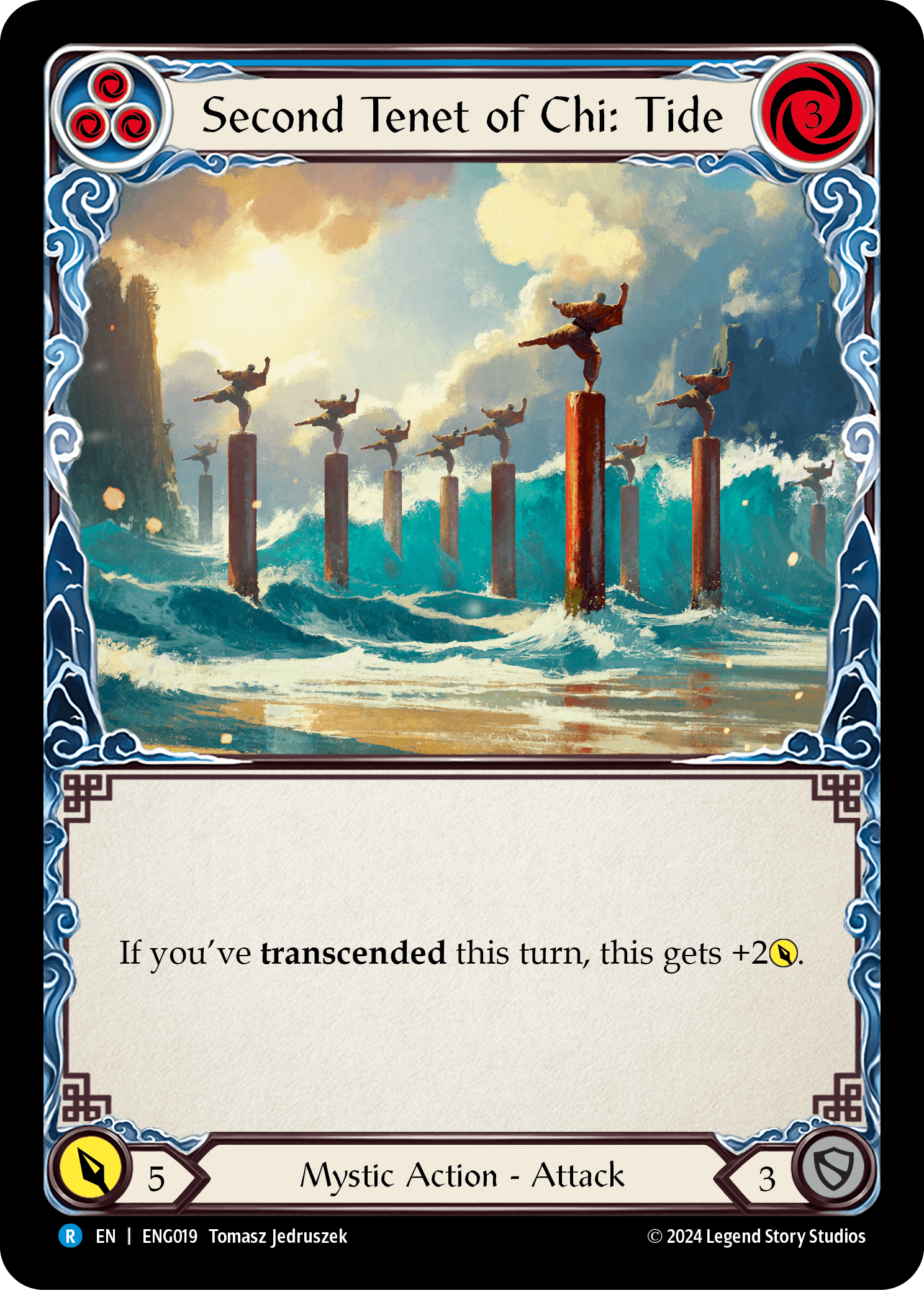 Second Tenet of Chi: Tide — Blitz Deck: Part the Mistveil - Enigma Flesh and Blood card by Tomasz Jedruszek