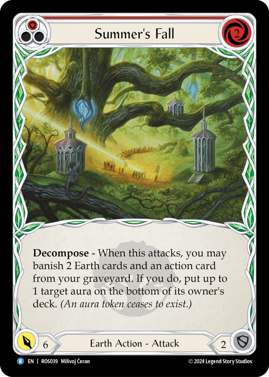 Summer's Fall (Red) — Rosetta Flesh and Blood card by Milivoj Ćeran