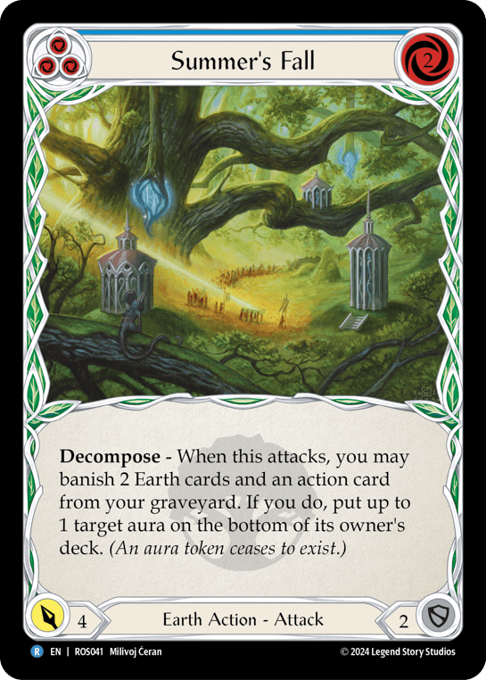 Summer's Fall (Blue) — Rosetta Flesh and Blood card by Milivoj Ceran