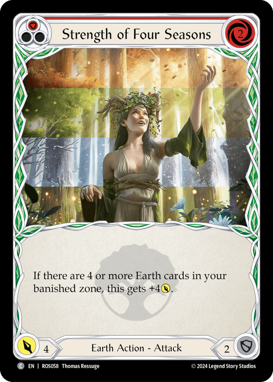 Strength of Four Seasons (Red) — Rosetta Flesh and Blood card by Thomas Ressuge