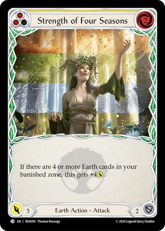 Strength of Four Seasons (Yellow) — Rosetta Flesh and Blood card by Thomas Ressuge