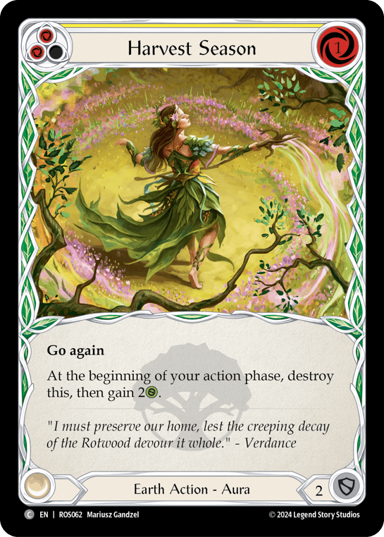 Harvest Season (Yellow) — Rosetta Flesh and Blood card by Mariusz Gandzel