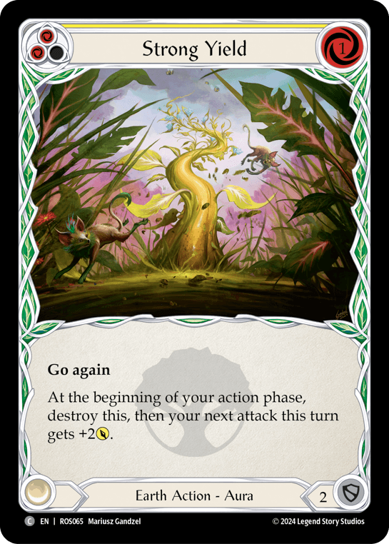 Strong Yield (Yellow) — Rosetta Flesh and Blood card by Mariusz Gandzel