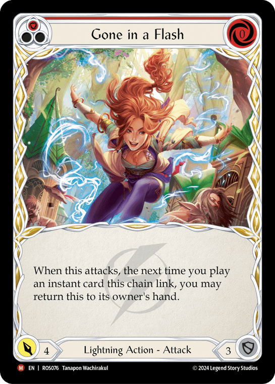 Gone in a Flash — Rosetta Flesh and Blood card by Tanapon Wachirakul