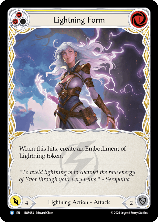 Lightning Form (Yellow) — Rosetta Flesh and Blood card by Edward Chee