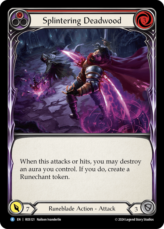 Splintering Deadwood (Red) — Rosetta Flesh and Blood card by Nailsen Ivanderlie