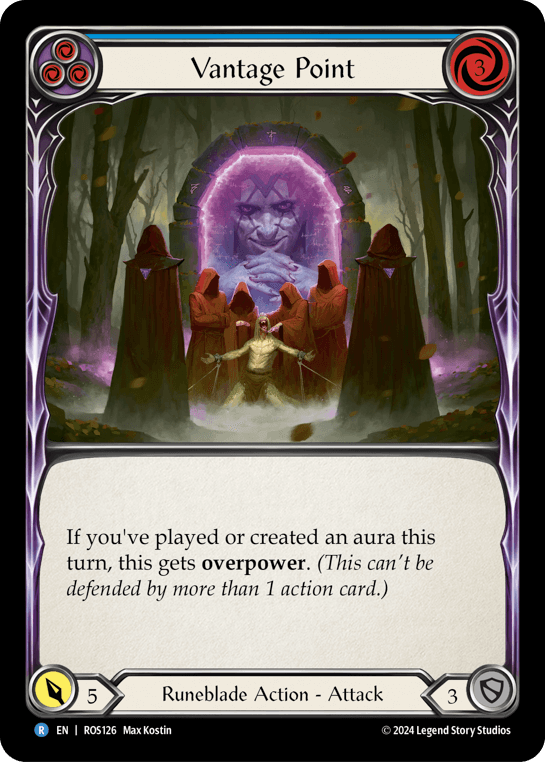 Vantage Point (Blue) — Rosetta Flesh and Blood card by Max Kostin