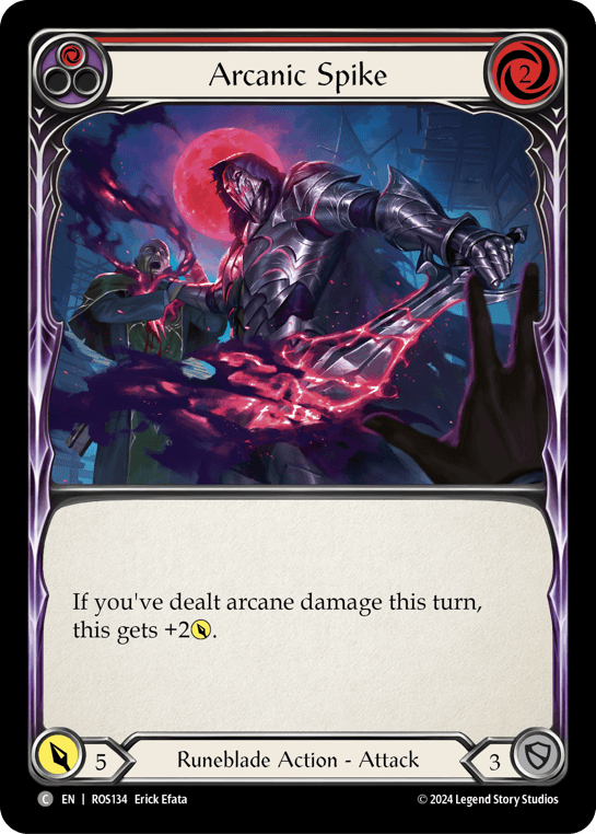 Arcanic Spike (Red) — Rosetta Flesh and Blood card by Erick Efata