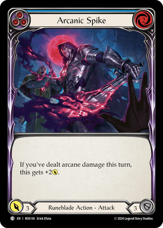 Arcanic Spike (Blue) — Rosetta Flesh and Blood card by Erick Efata