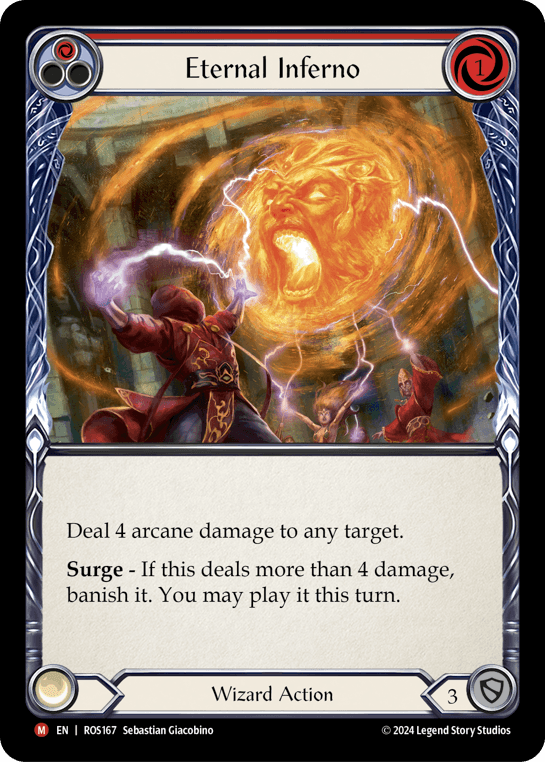 Eternal Inferno — Rosetta Flesh and Blood card by Sebastian Giacobino