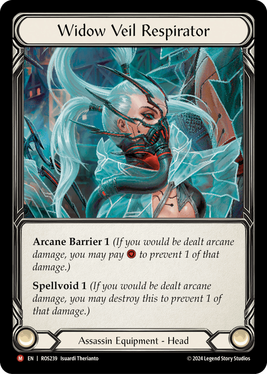 Widow Veil Respirator — Rosetta Flesh and Blood card by Isuardi Therianto