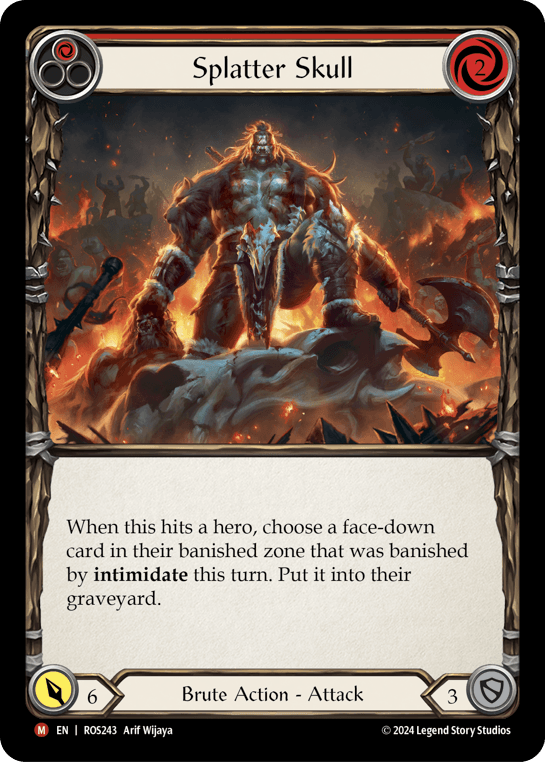 Splatter Skull — Rosetta Flesh and Blood card by Arif Wijaya