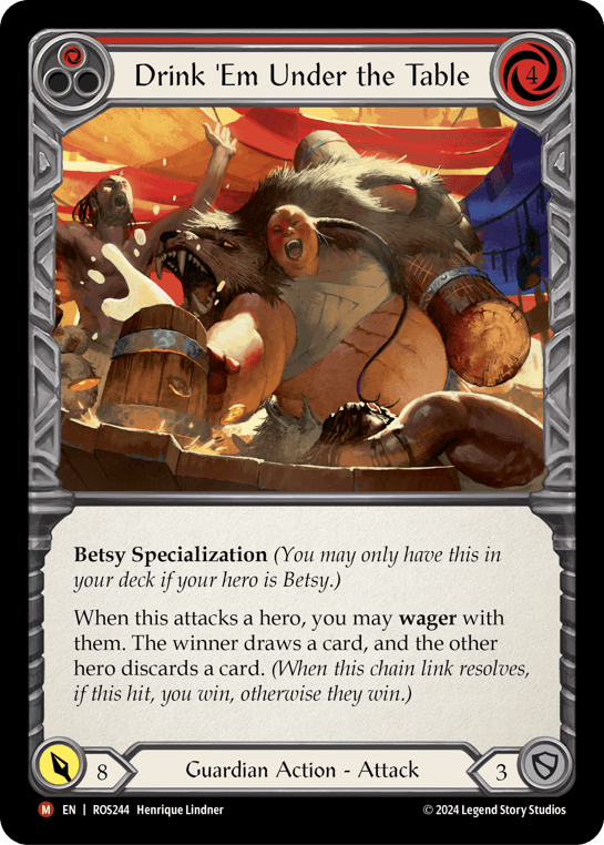 Drink 'Em Under the Table — Rosetta Flesh and Blood card by Henrique Lindner