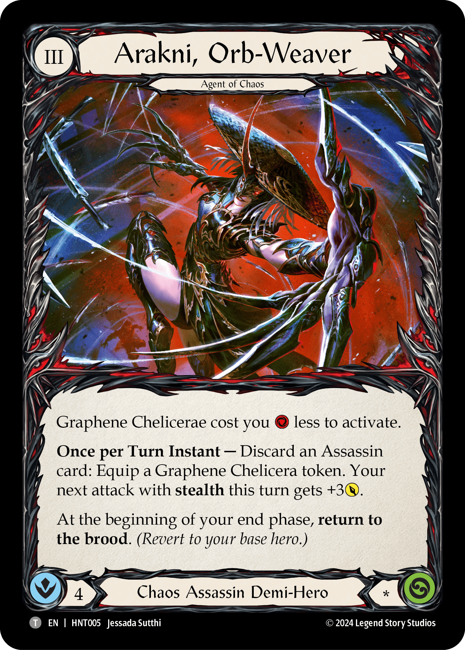 Arakni, Orb-Weaver (Marvel) — The Hunted Flesh and Blood card by Jessada Sutthi