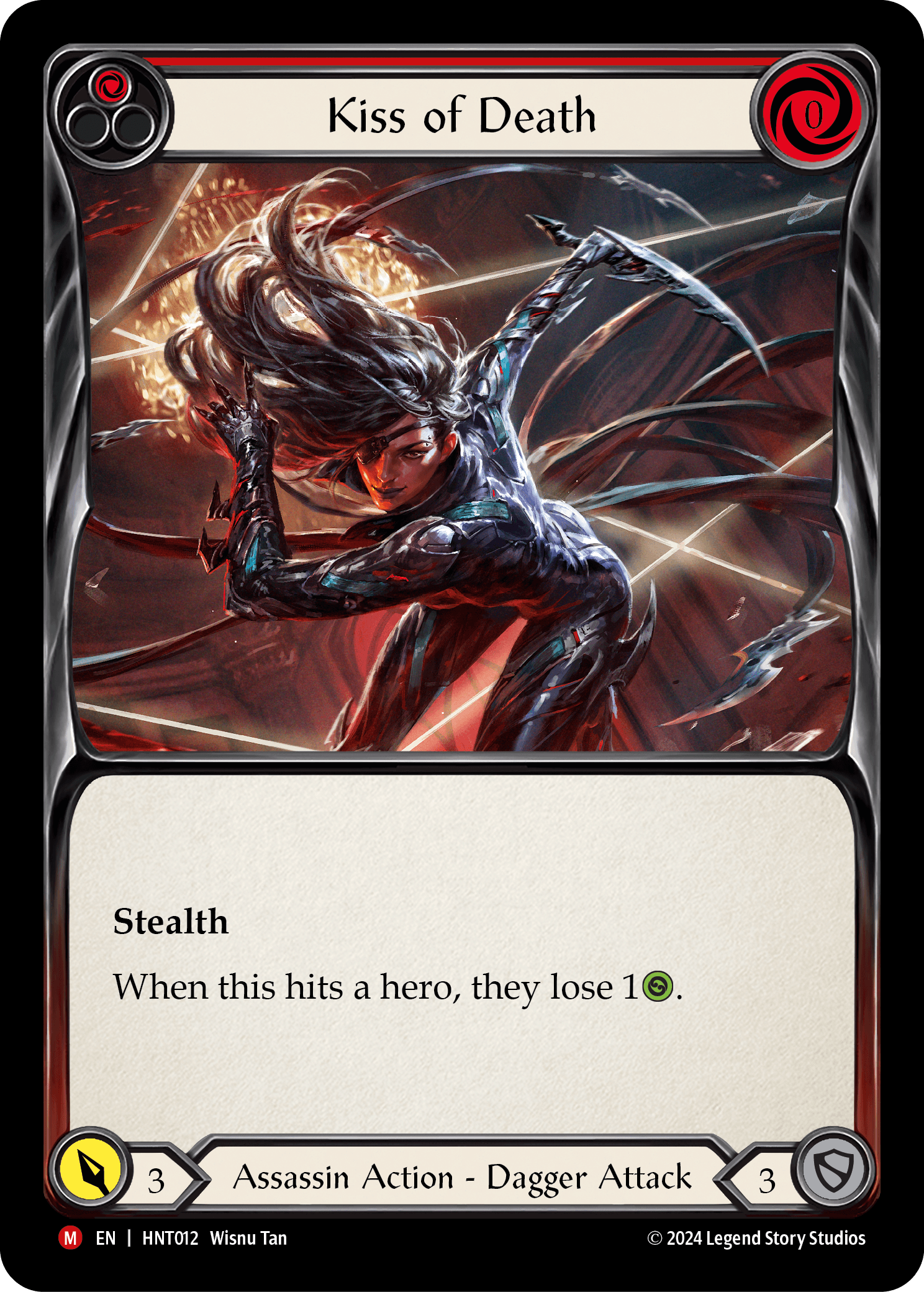 Kiss of Death — The Hunted Flesh and Blood card by Wisnu Tan