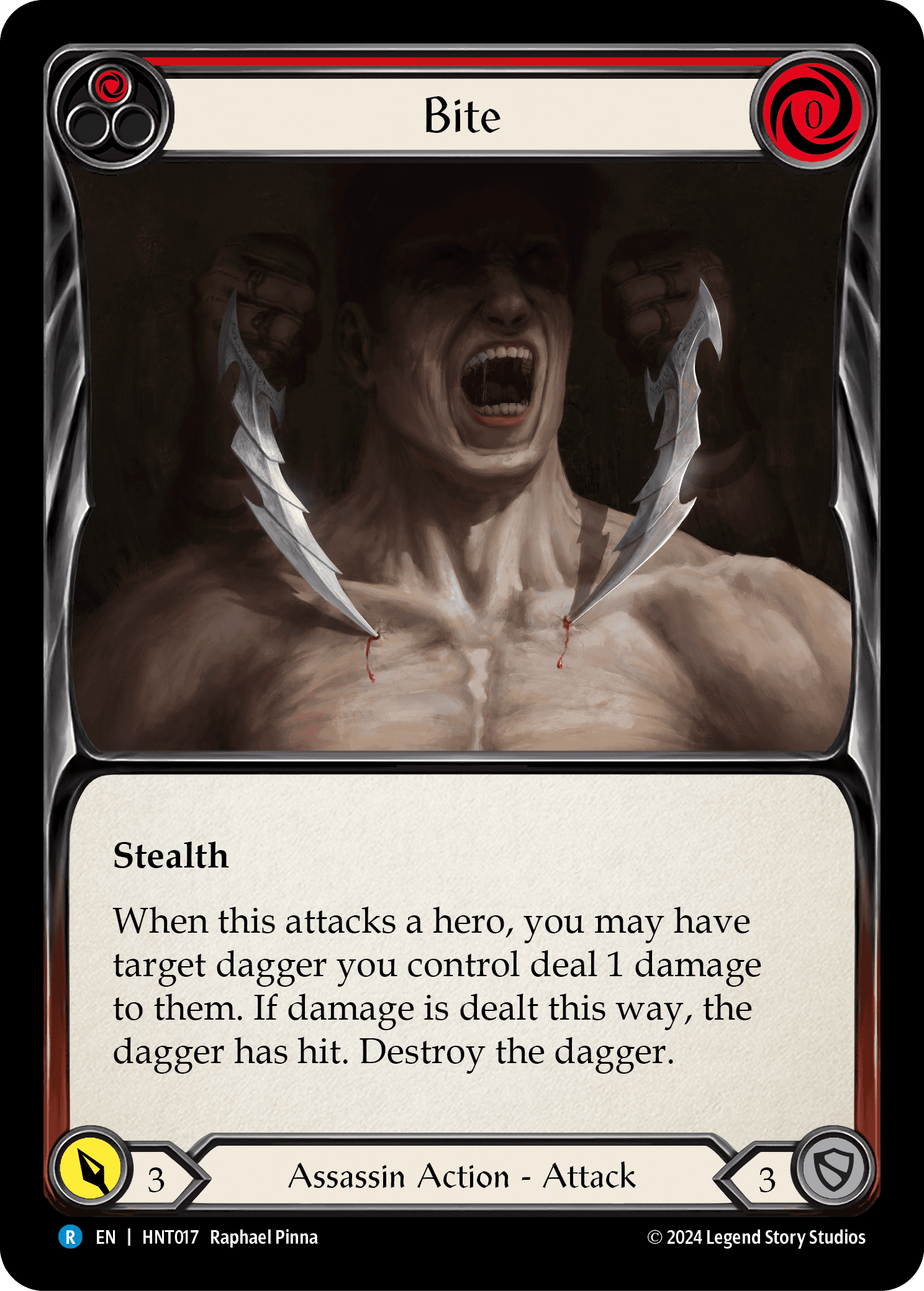 Bite (Red) — The Hunted Flesh and Blood card by Raphael Pinna