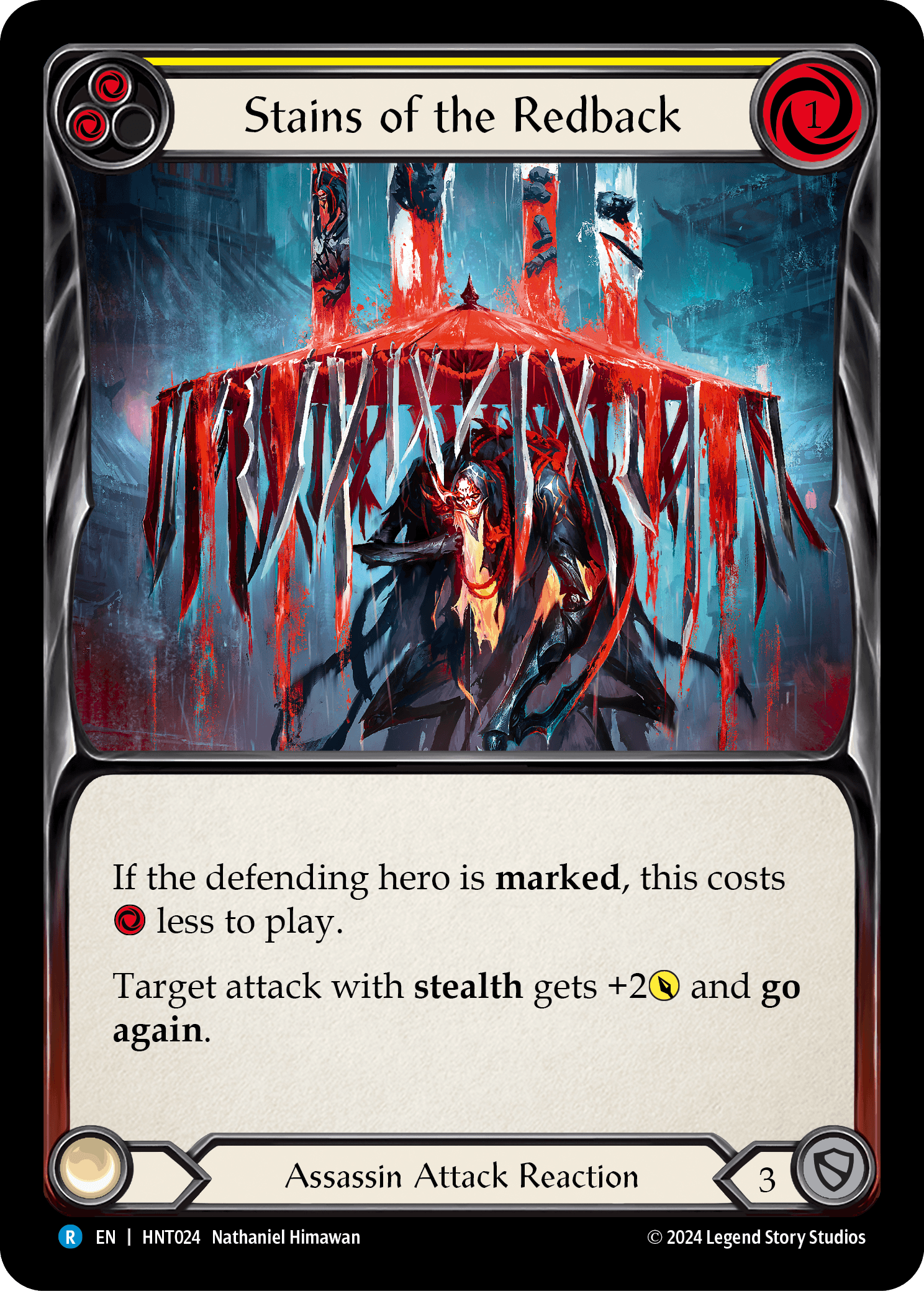 Stains of the Redback (Yellow) — The Hunted Flesh and Blood card by Nathaniel Himawan