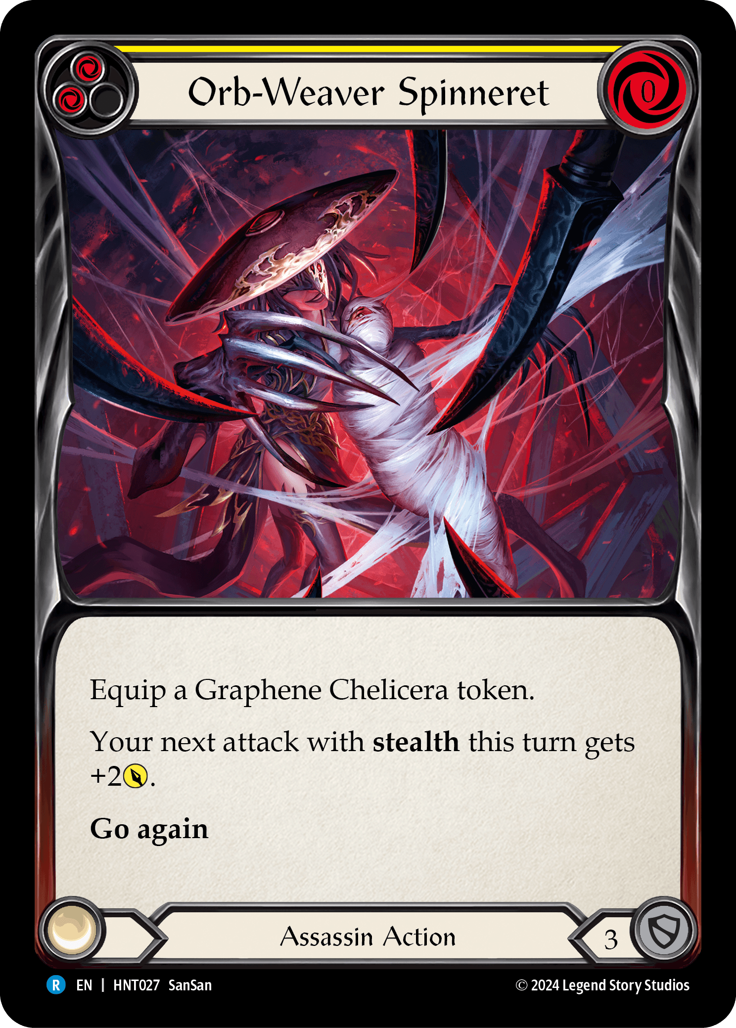 Orb-Weaver Spinneret (Yellow) — The Hunted Flesh and Blood card by SanSan