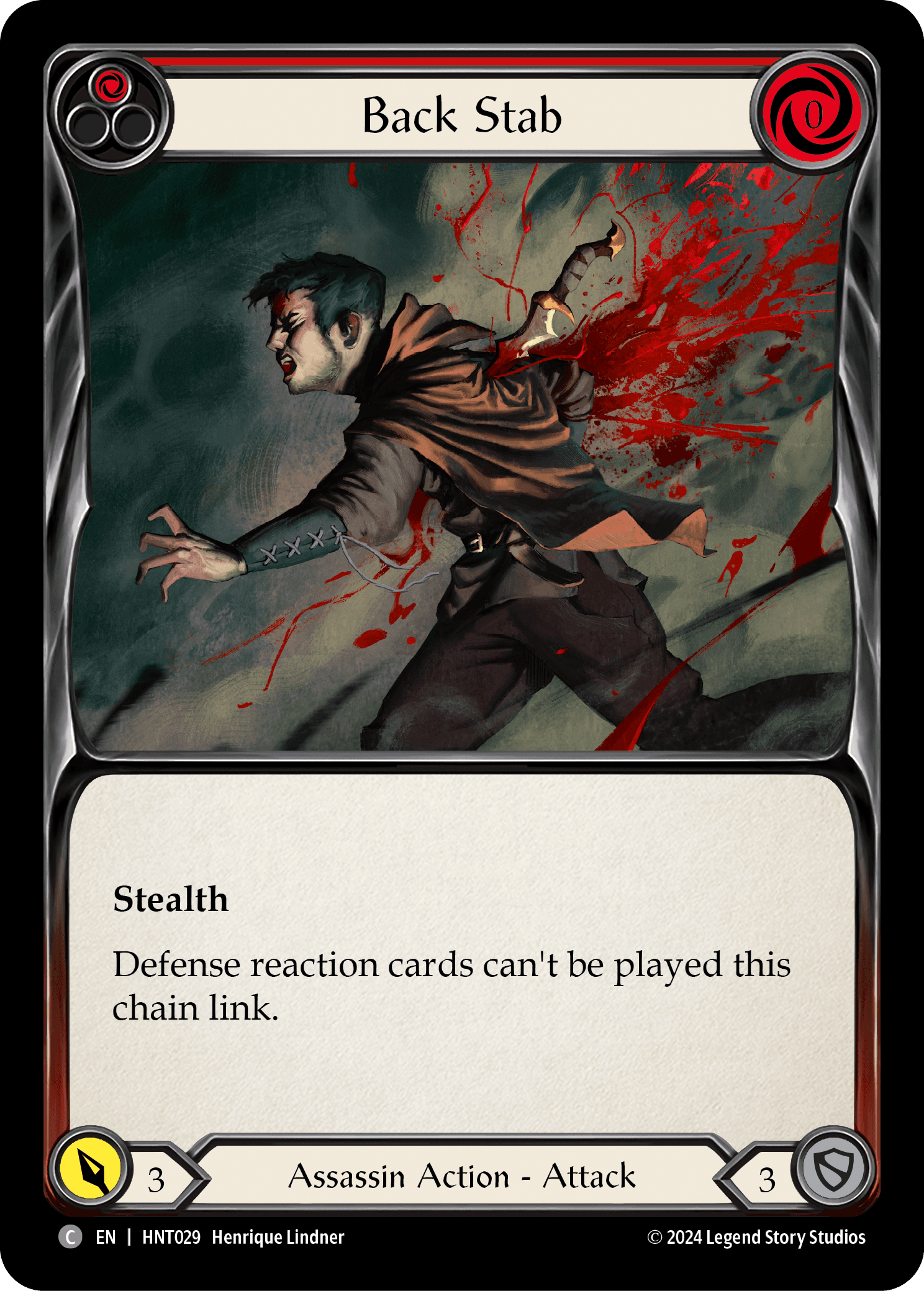 Back Stab (Red) — The Hunted Flesh and Blood card by Henrique Lindner