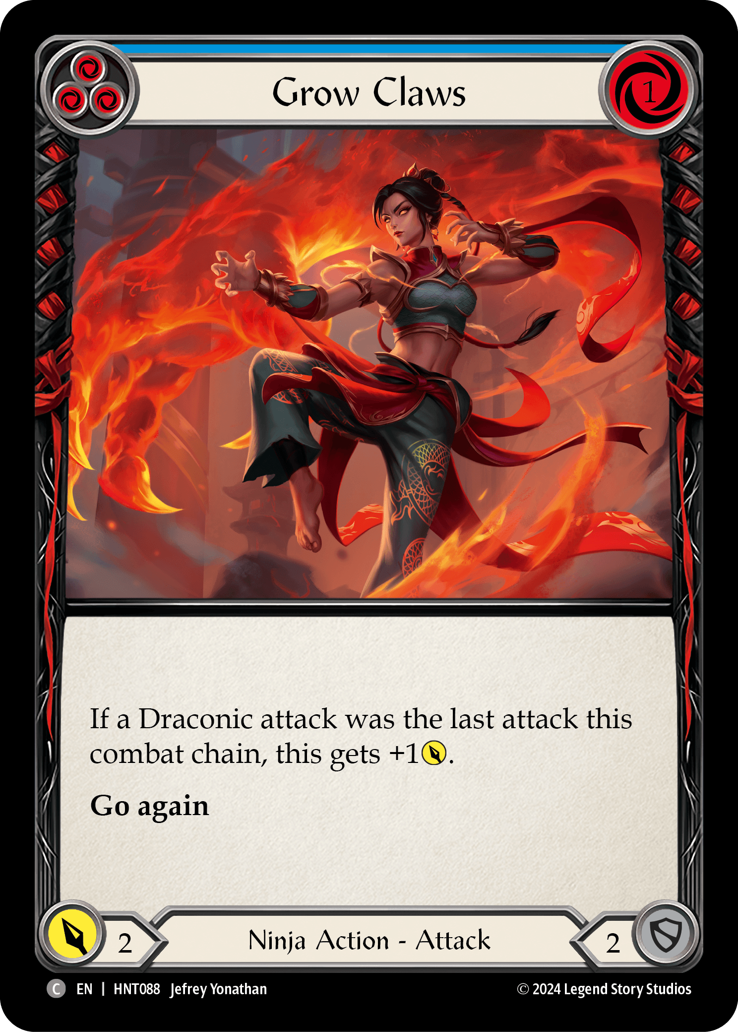 Grow Claws (Blue) — The Hunted Flesh and Blood card by Jefrey Yonathan