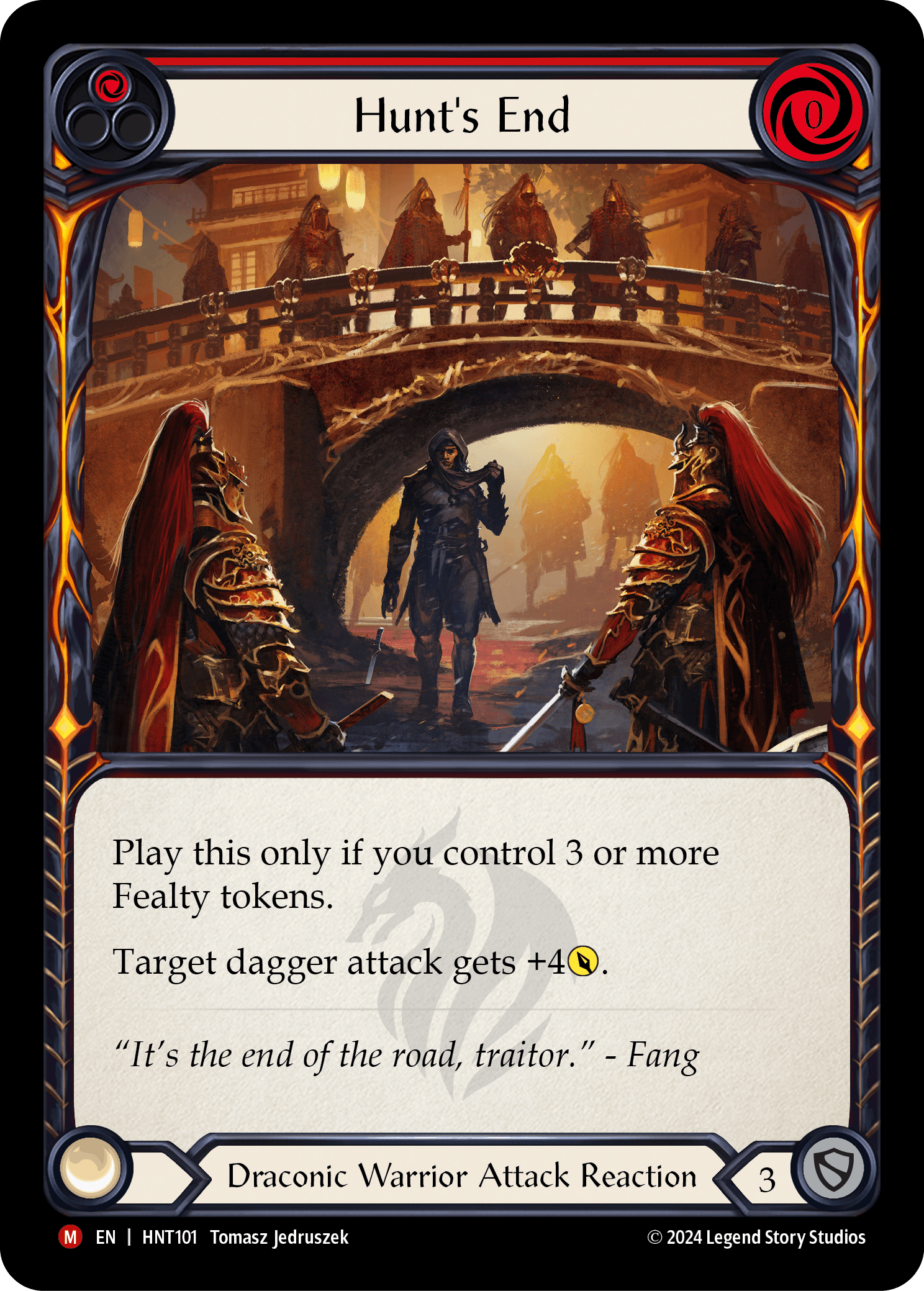 Hunt's End — The Hunted Flesh and Blood card by Tomasz Jedruszek