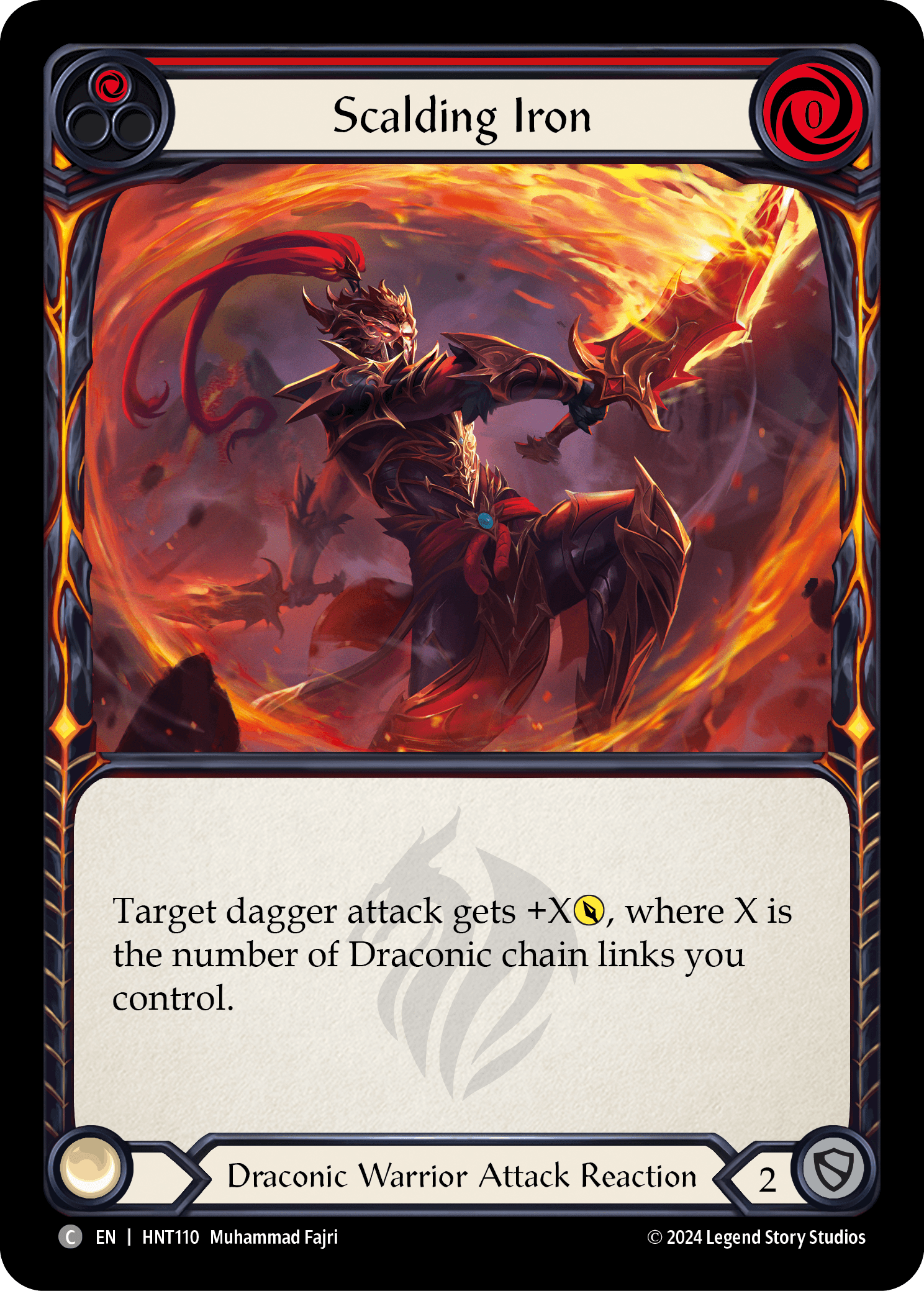 Scalding Iron (Red) — The Hunted Flesh and Blood card by Muhammad Fajri