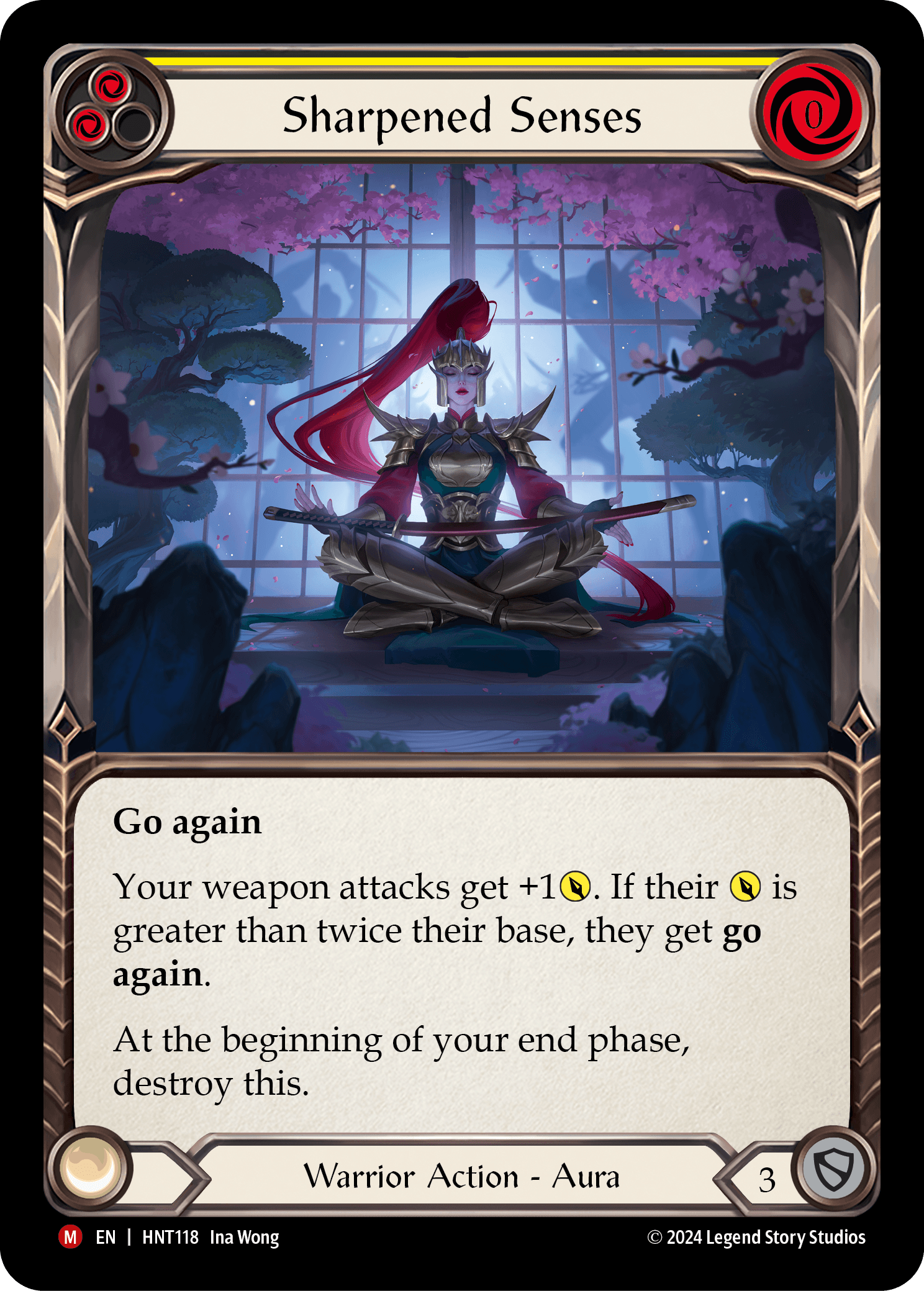 Sharpened Senses — The Hunted Flesh and Blood card by Ina Wong