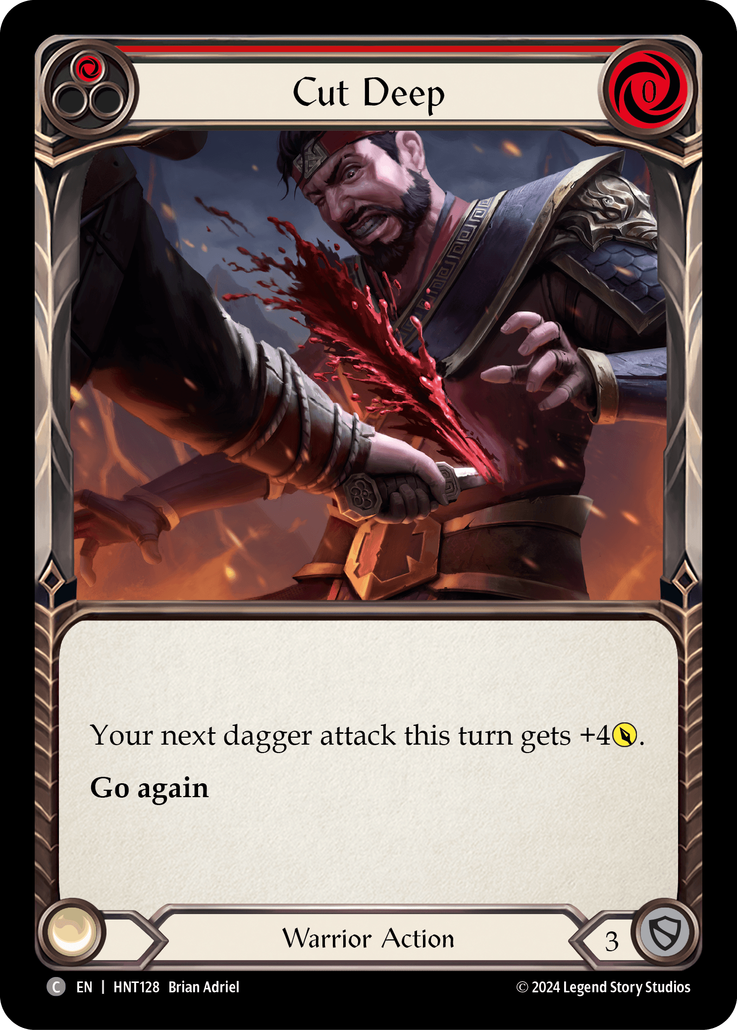 Cut Deep (Red) — The Hunted Flesh and Blood card by Brian Adriel