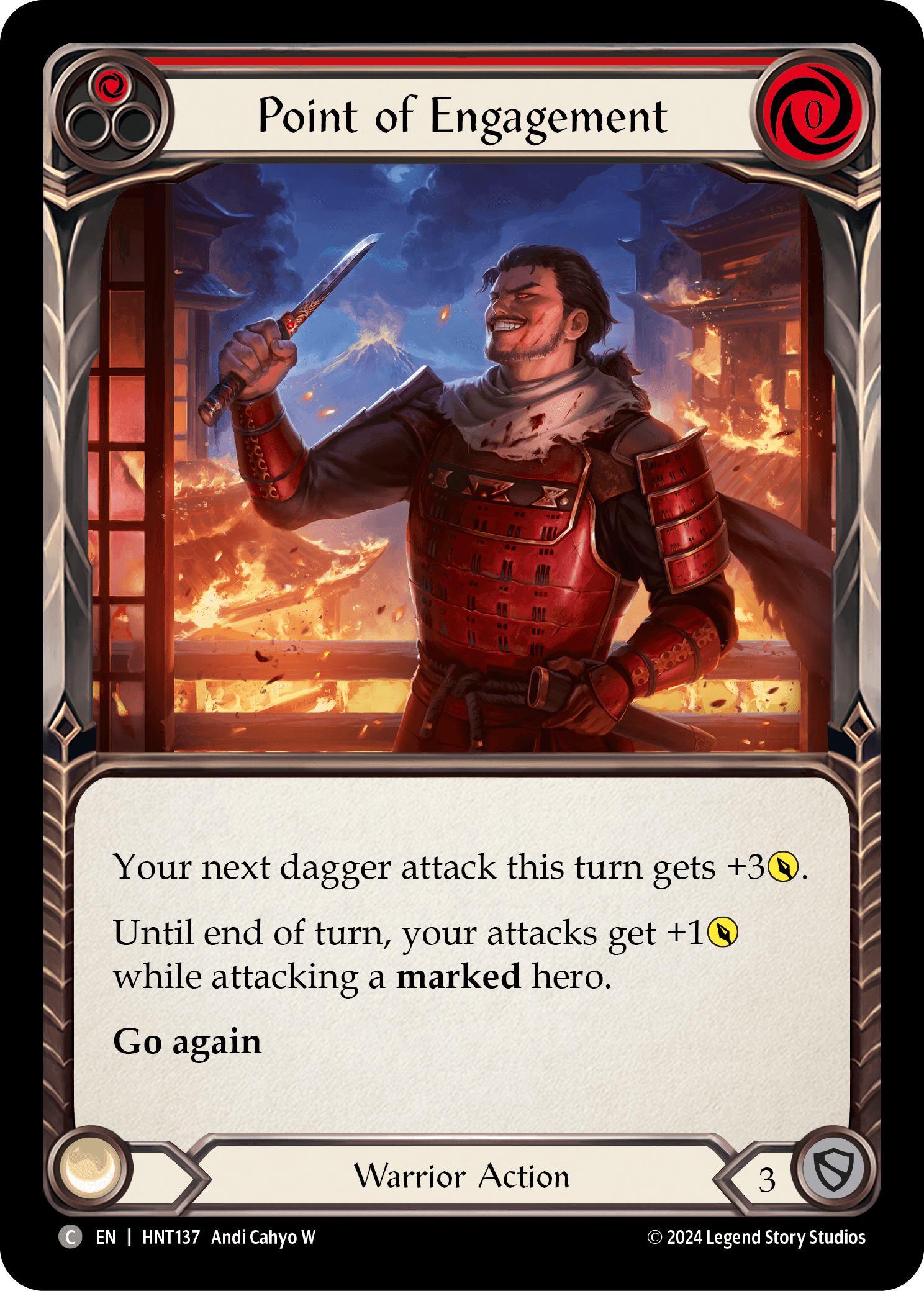 Point of Engagement (Red) — The Hunted Flesh and Blood card by Andi Cahyo W