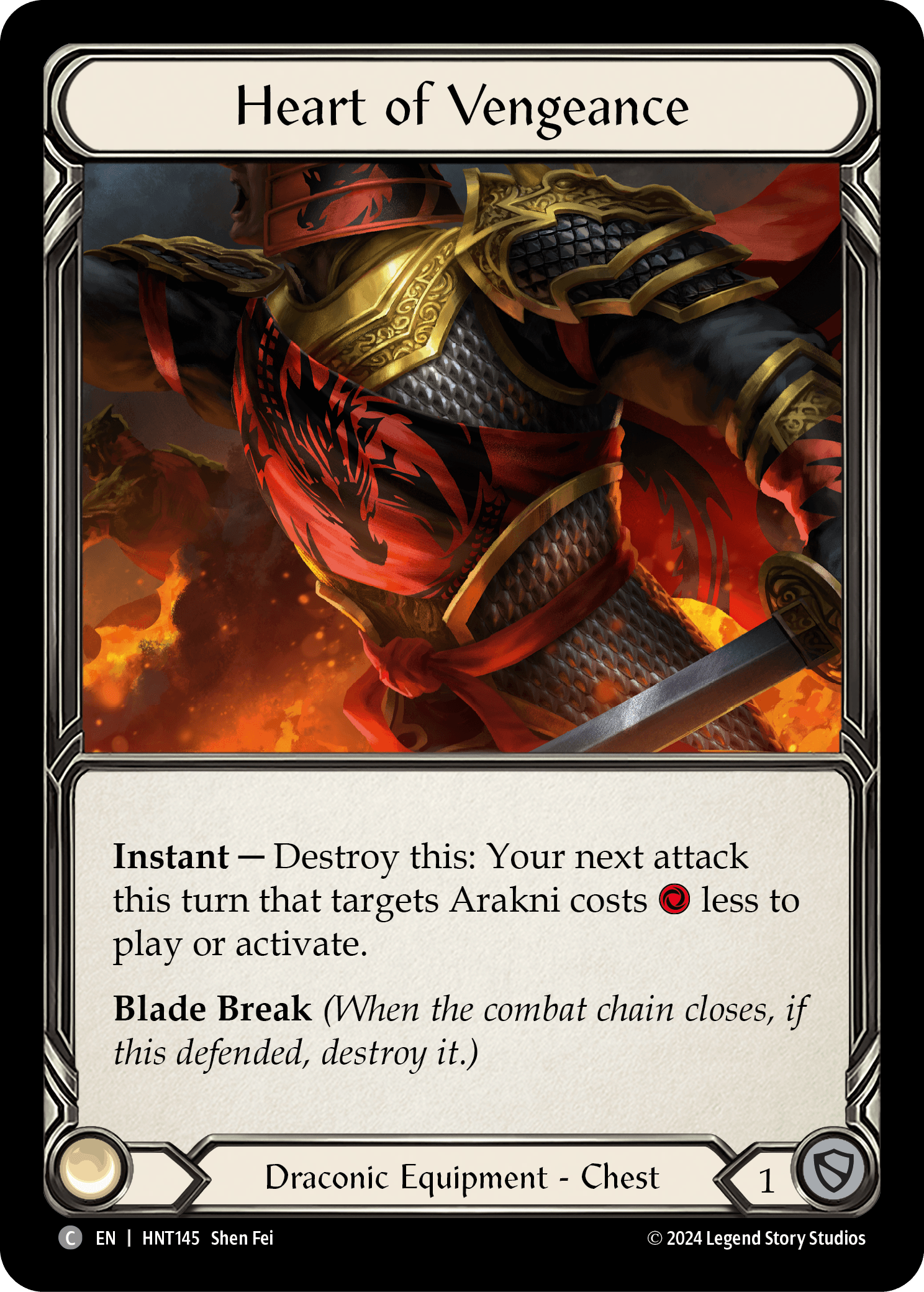 Heart of Vengeance — The Hunted Flesh and Blood card by Shen Fei