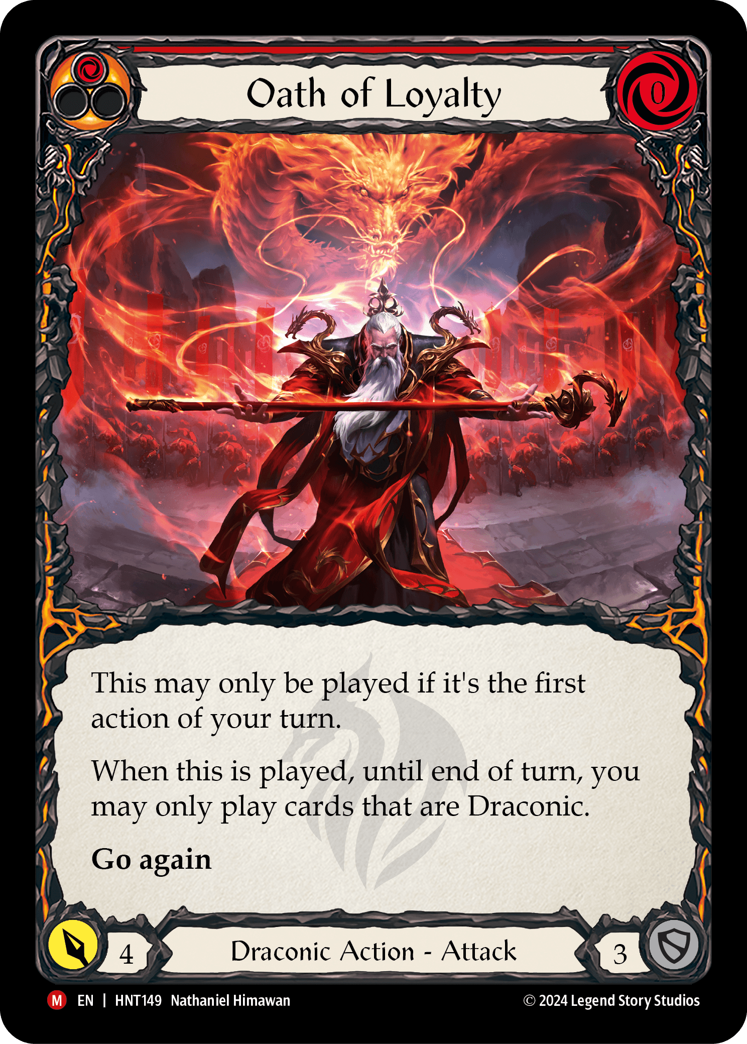 Oath of Loyalty — The Hunted Flesh and Blood card by Nathaniel Himawan