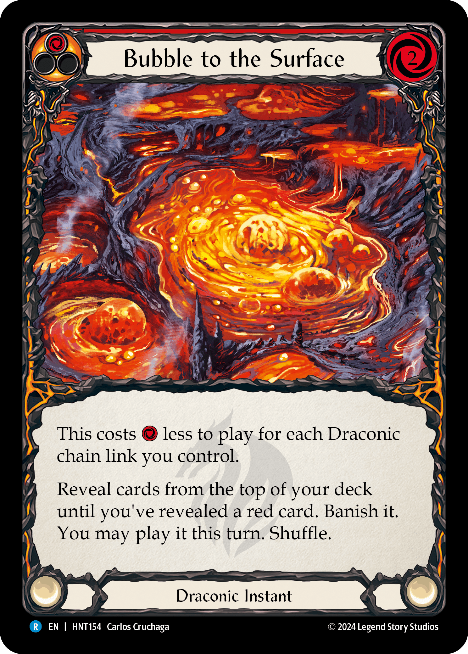 Bubble to the Surface (Red) — The Hunted Flesh and Blood card by Carlos Cruchaga