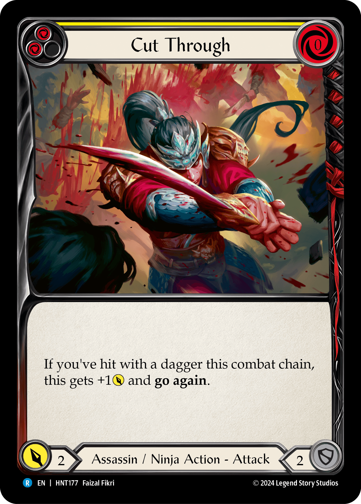 Cut Through (Yellow) — The Hunted Flesh and Blood card by Kotal Puri