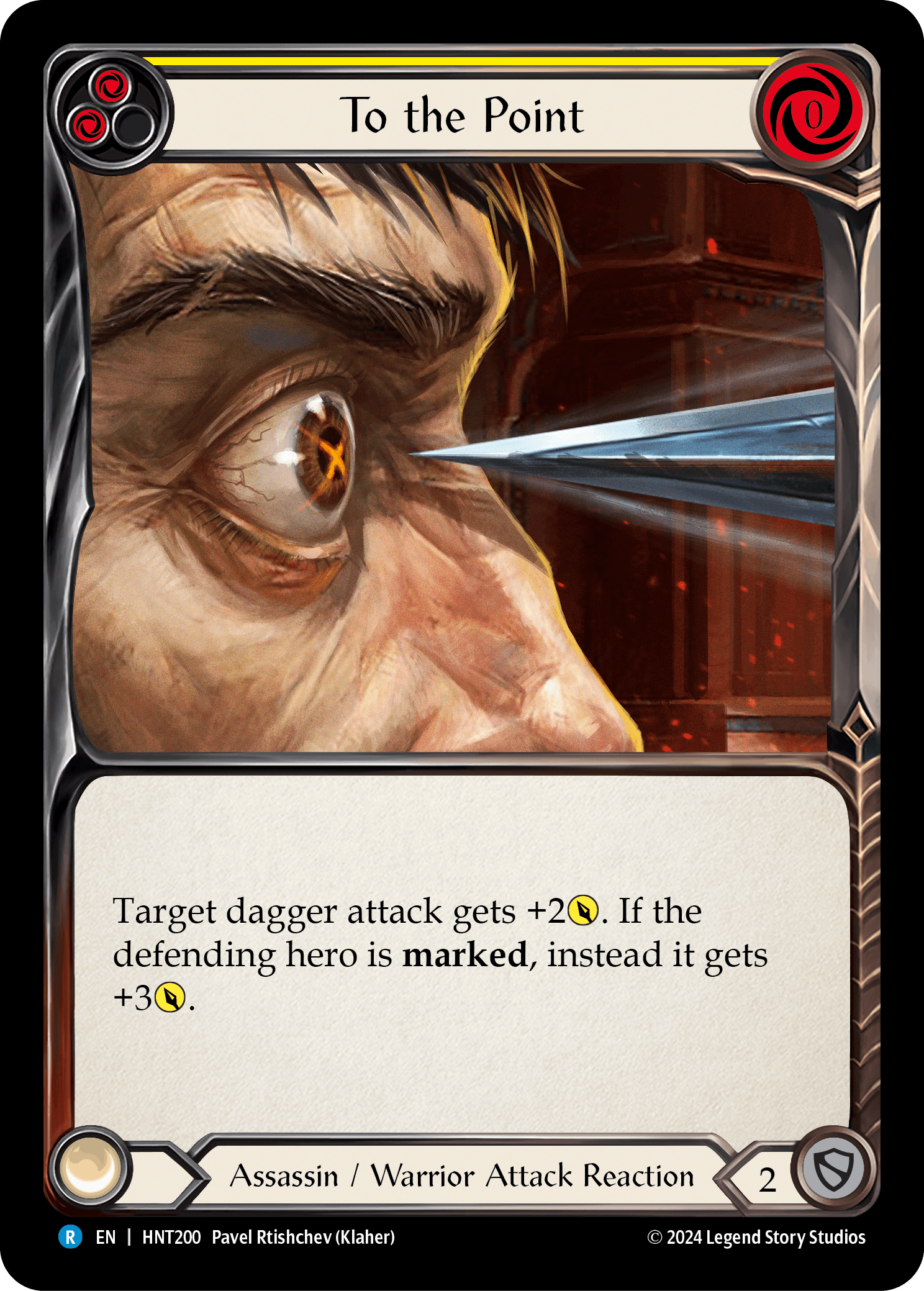 To the Point (Yellow) — The Hunted Flesh and Blood card by Pavel Rtishchev (Klaher)