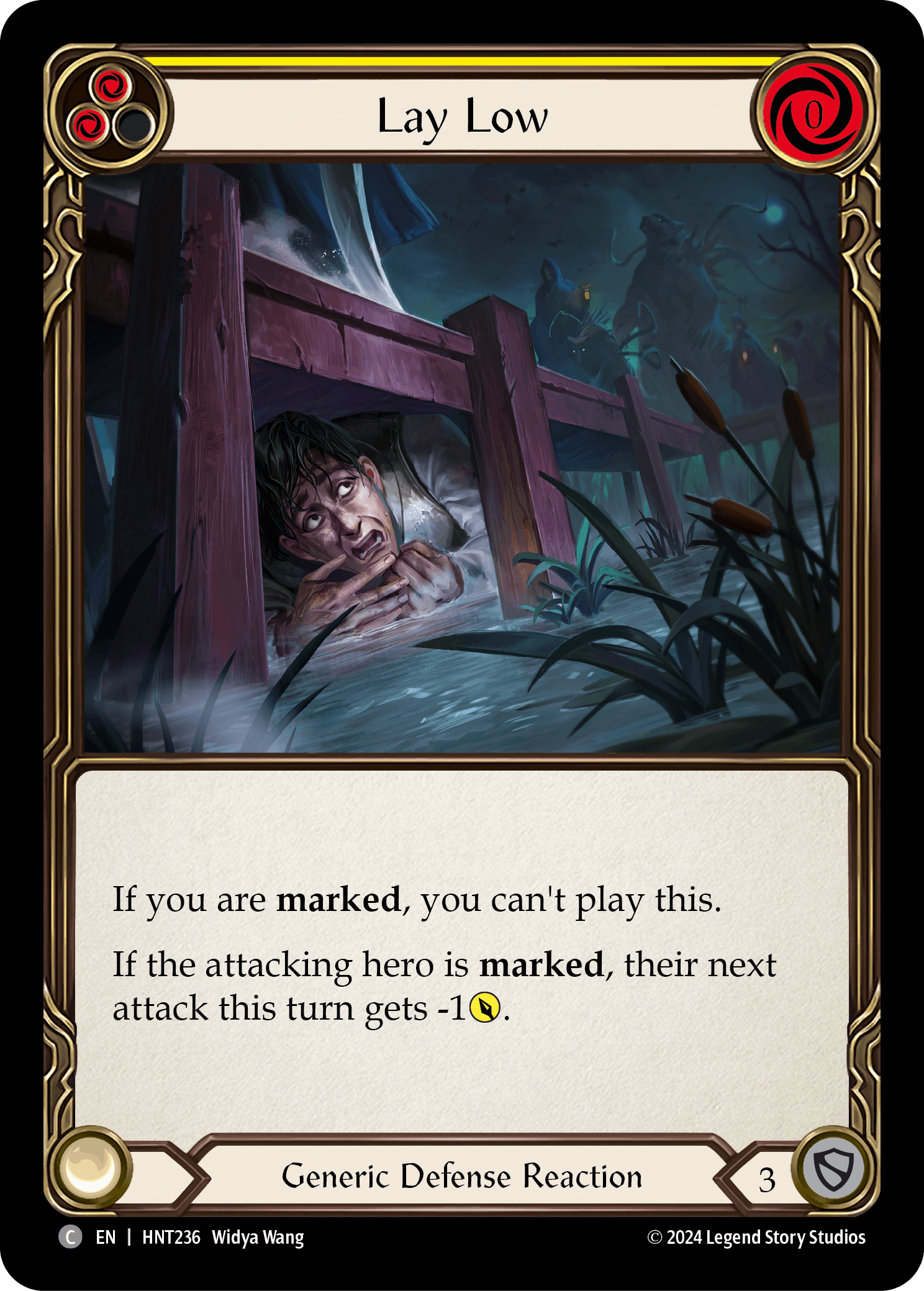 Lay Low — The Hunted Flesh and Blood card by Widya Wang