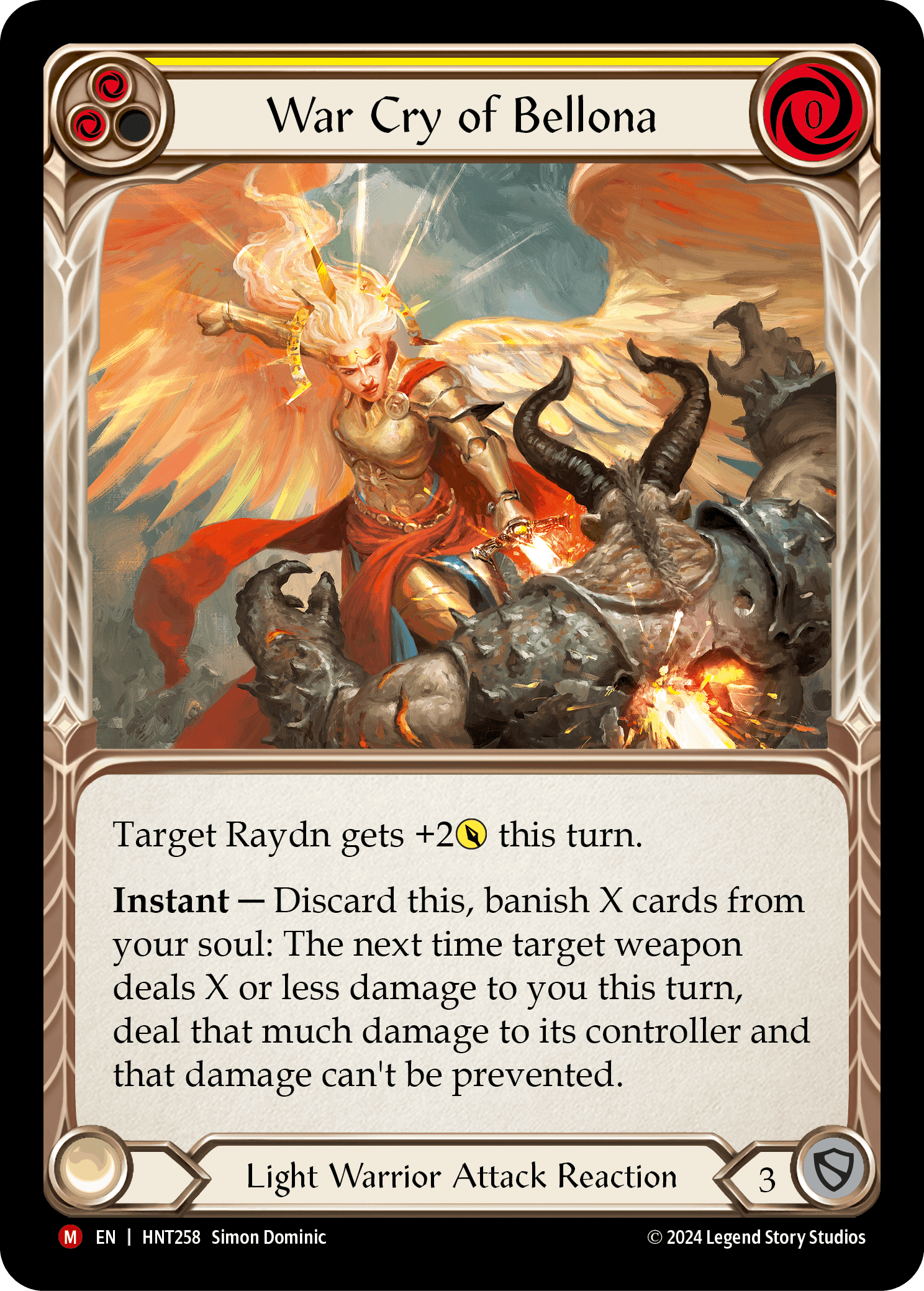 War Cry of Bellona — The Hunted Flesh and Blood card by Simon Dominic