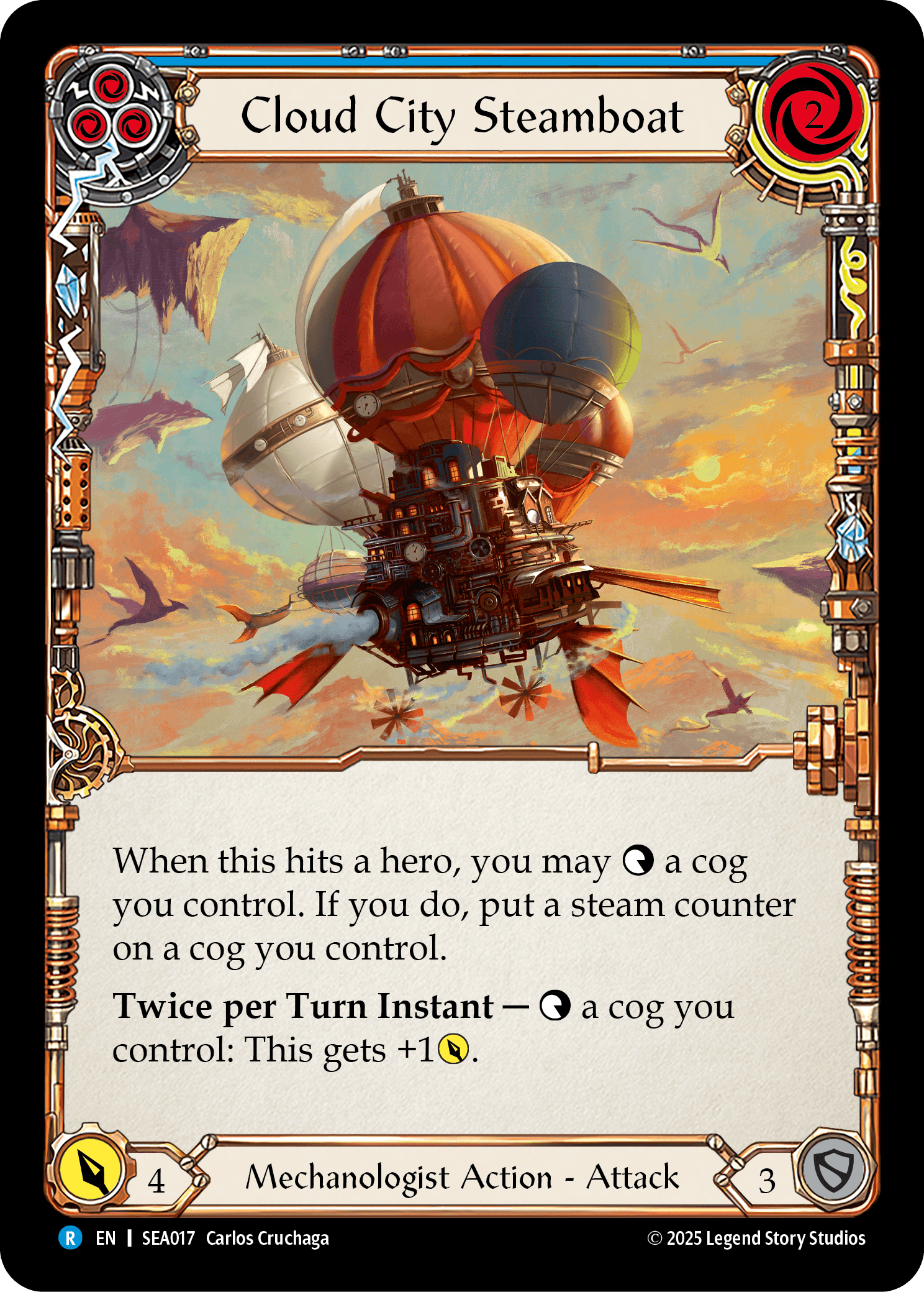 Cloud City Steamboat (Blue) — High Seas Flesh and Blood card by Carlos Cruchaga