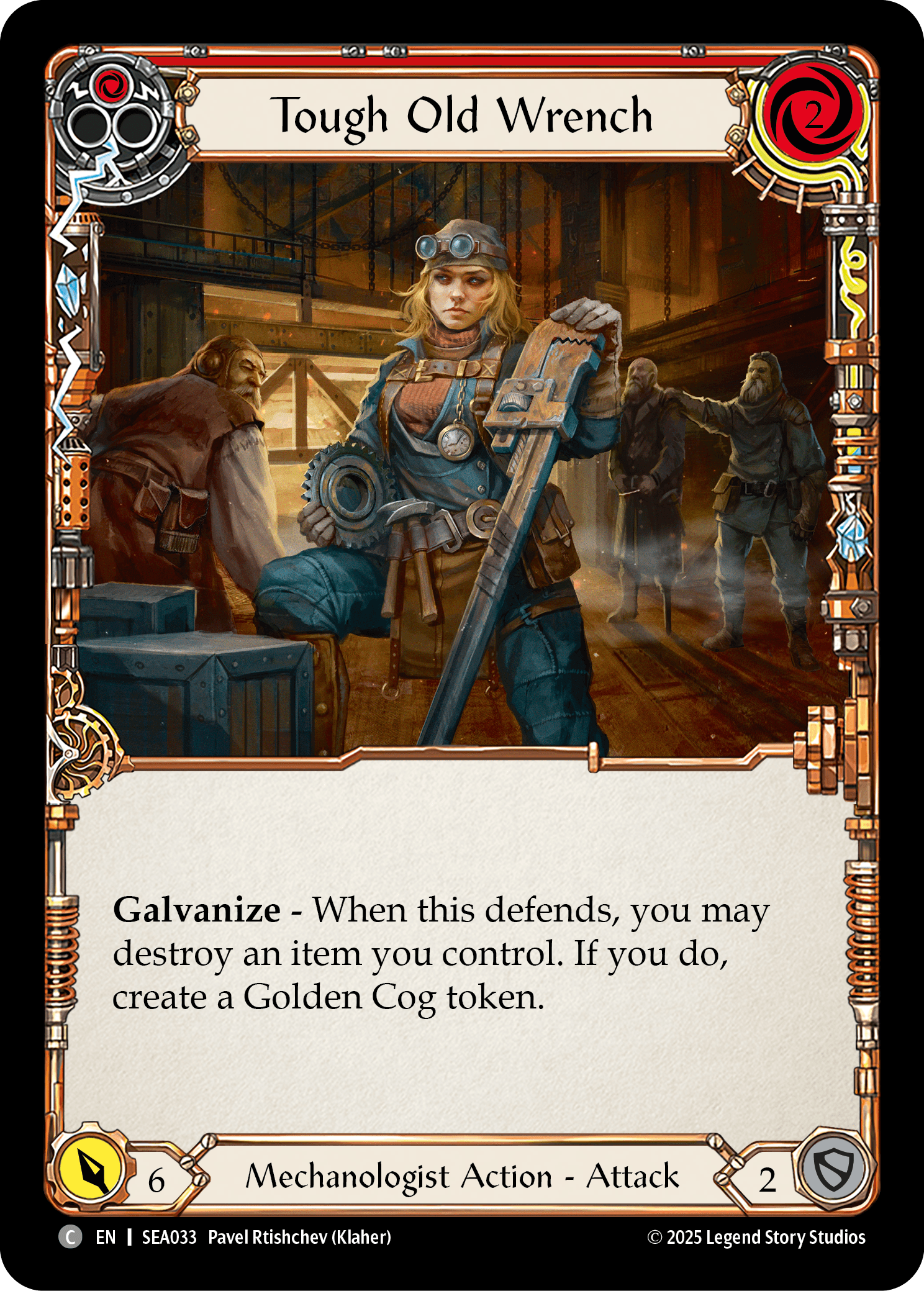 Tough Old Wrench (Red) — High Seas Flesh and Blood card by Pavel Rtishchev (Klaher)